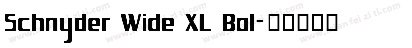 Schnyder Wide XL Bol字体转换